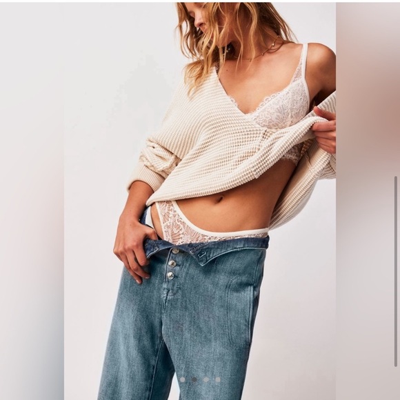 NWT We the free Free People Osaka mid rise barrel lightweight jean button fly 29 - Picture 7 of 14